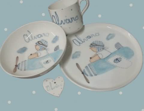 12 Regalo para la mamá y su bebé vajilla para regalar por nacimiento