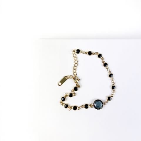 Pulsera Dorado y Negro