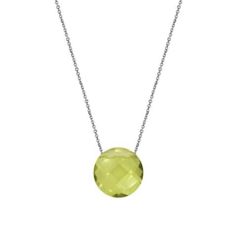 Lemon Quartz Colgante – Plata