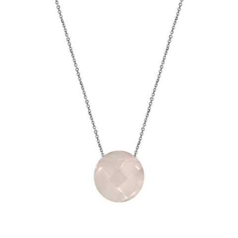 Cuarzo Rosa Colgante – Plata