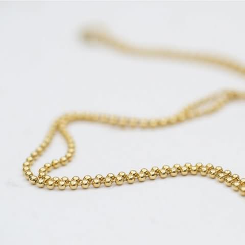 Cadena de latón con baño de oro
