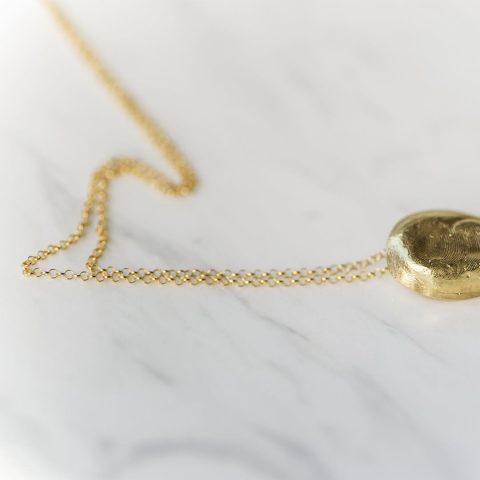 Cadena corta de Plata o Plata Chapada en Oro