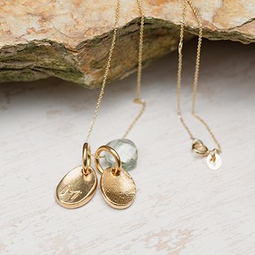 Colgante huella oro 18k