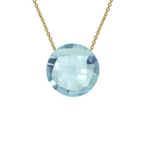 Topacio Sky Blue Colgante – Oro