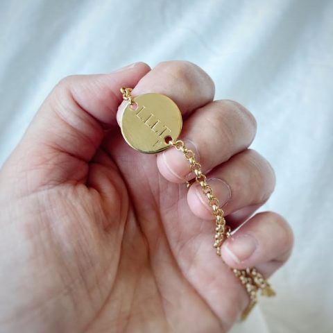 Pulsera grabado artesanal con tu huella cadena